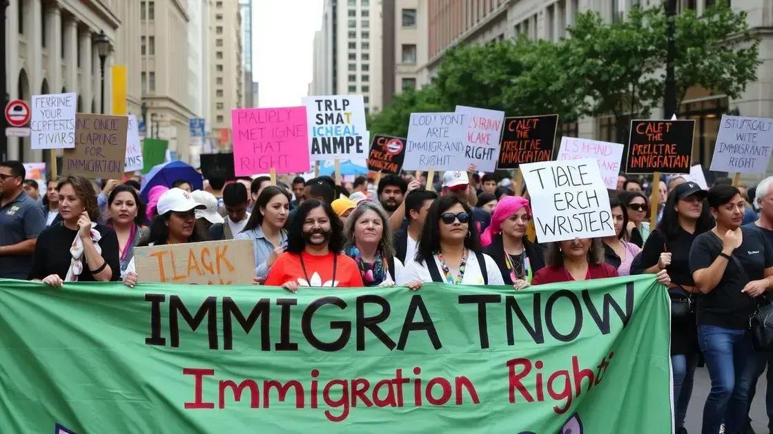Immigration rights demonstrations escalate in April 2025