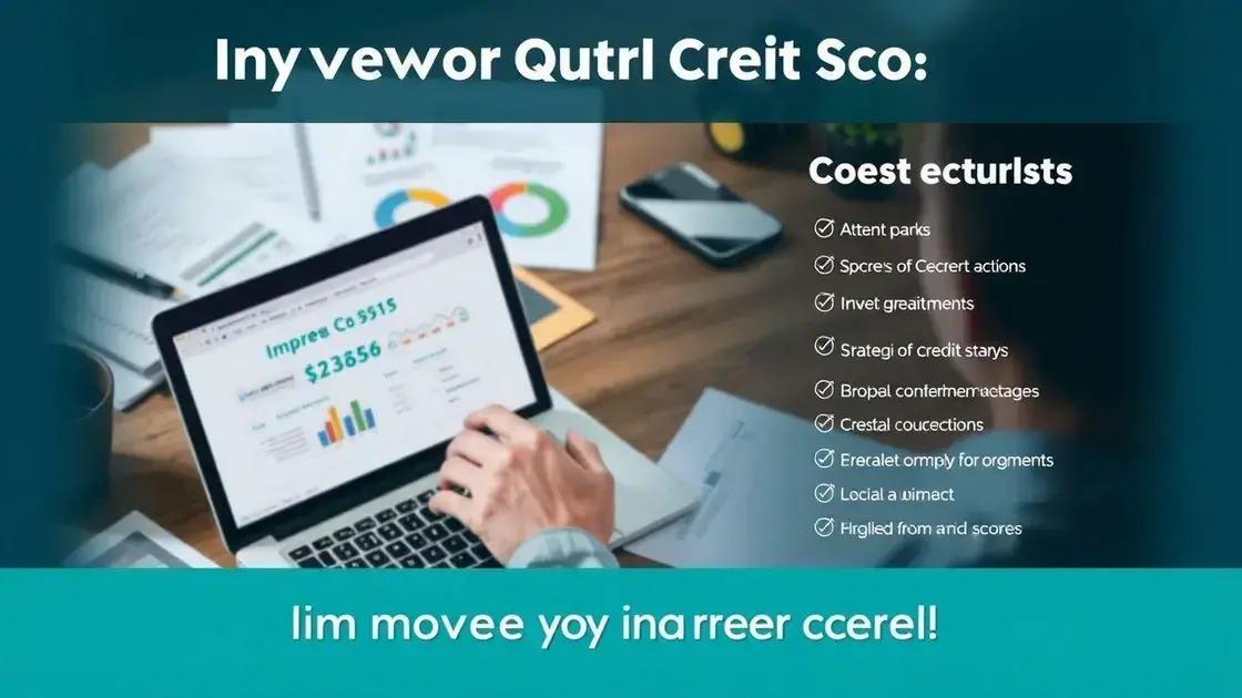 Strategies for improving your credit score