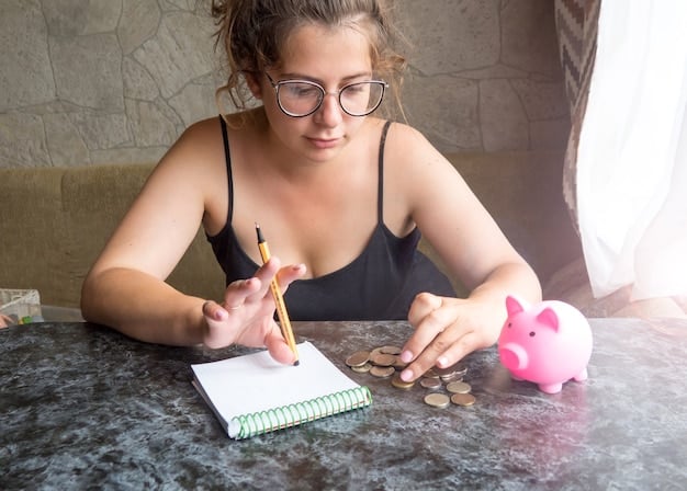 A budget-conscious single mother calculates her expenses in Medellin, considering potential income from government subsidies.