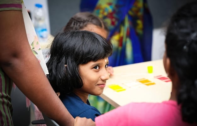 A group of young children participating in an educational activity in a Colombian daycare center, highlighting the role of subsidies in supporting early childhood education.
