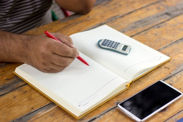 A close-up of hands holding a calculator and a loan amortization schedule, highlighting the changing interest rates and their effect on monthly payments.